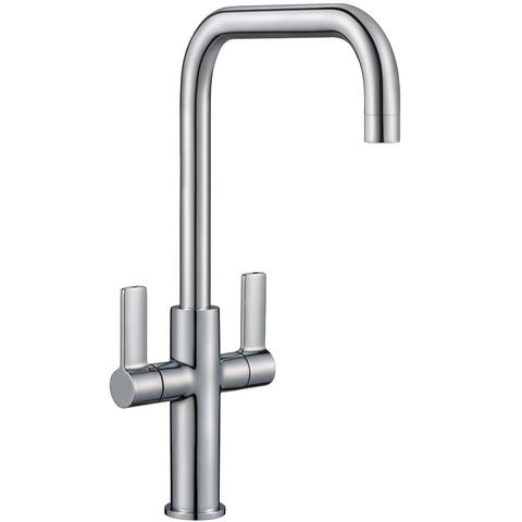 Reginox Narva Chrome Twin Lever Kitchen Tap