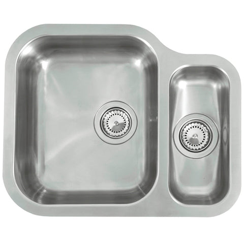 Reginox Alaska 1.5 Bowl Polished Stainless Steel Undermount Kitchen Sink RHSB