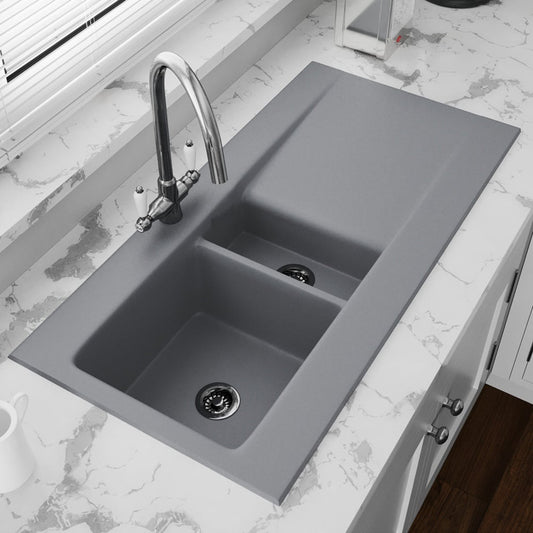 astini-desire-150-15-bowl-matt-grey-ceramic-kitchen-sink--waste-