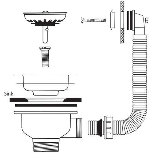 Caple Stainless Steel Round Overflow Waste CPK501