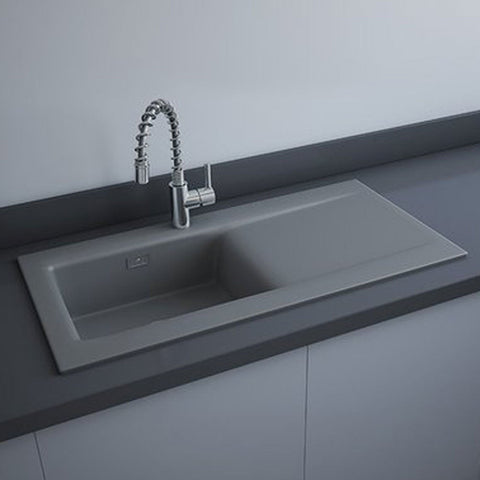 RAK Dream 1.0 Bowl Matt Grey Reversible Ceramic Kitchen Sink
