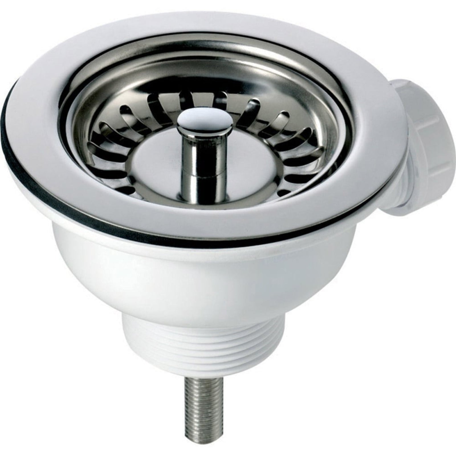 Astini Desire 100 1.0 Bowl Gloss White Ceramic Kitchen Sink, Waste & 5E Tap