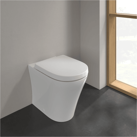 Villeroy & Boch O.novo Compact White Rimless Back To Wall Toilet & Soft Close Seat