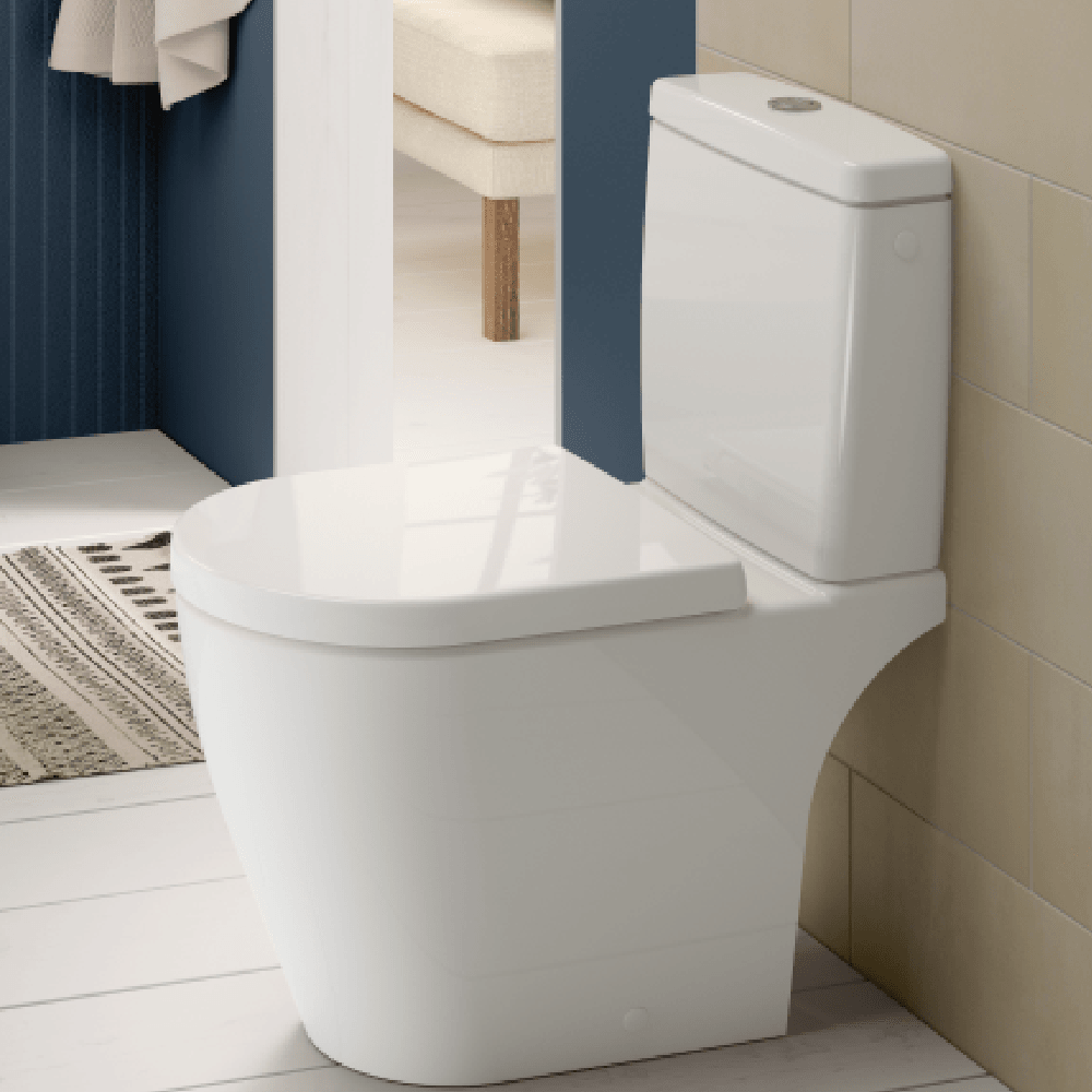 Villeroy & Boch Avento White Rimless Close Coupled Toilet, Cistern & Soft Close Seat