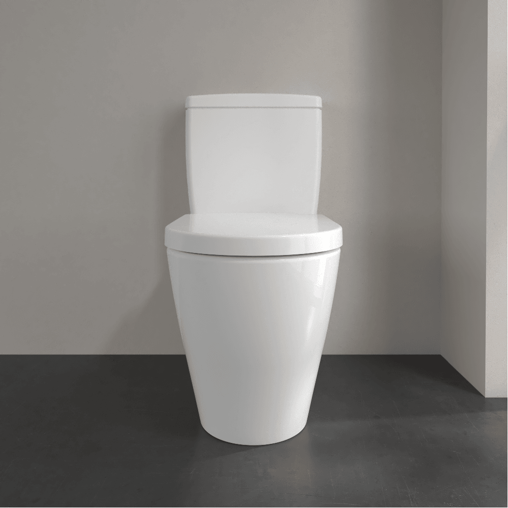 Villeroy & Boch Avento White Rimless Close Coupled Toilet, Cistern & Soft Close Seat