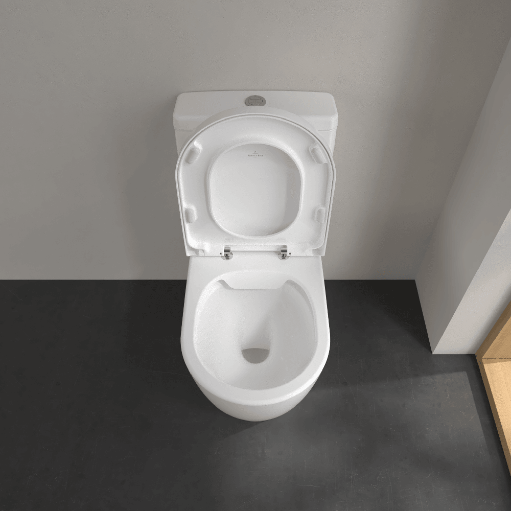 Villeroy & Boch Avento White Rimless Close Coupled Toilet, Cistern & Soft Close Seat