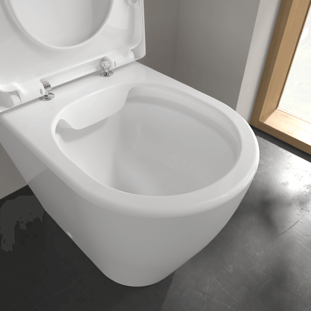Villeroy & Boch Avento White Rimless Close Coupled Toilet, Cistern & Soft Close Slimseat