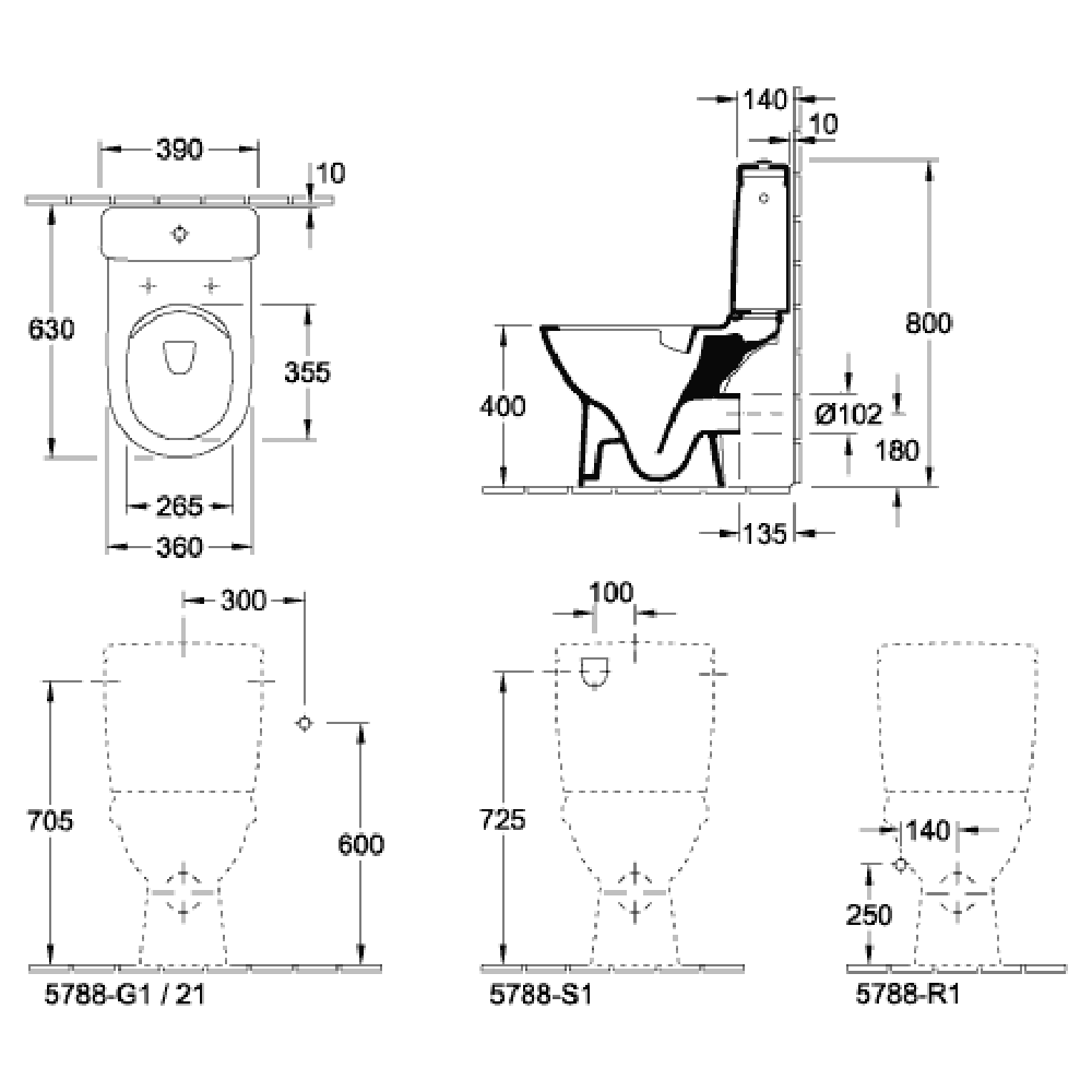 Villeroy & Boch O.novo Compact White Rimless Close Coupled Toilet, Cistern & Soft Close Seat