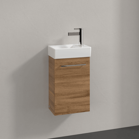 Villeroy & Boch Avento Oak Kansas 350mm Wall Hung Vanity Unit & Basin (Tap On Right) A87600RH+43003L01