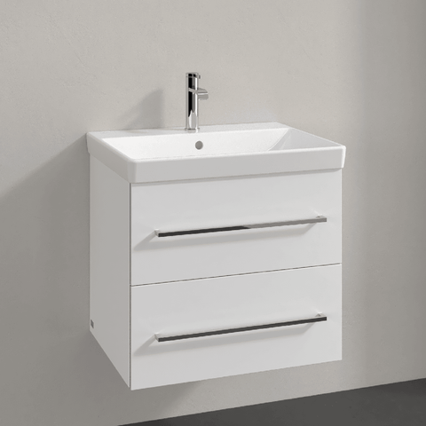 Villeroy & Boch Avento Crystal White 600mm Wall Hung Vanity Unit & Basin