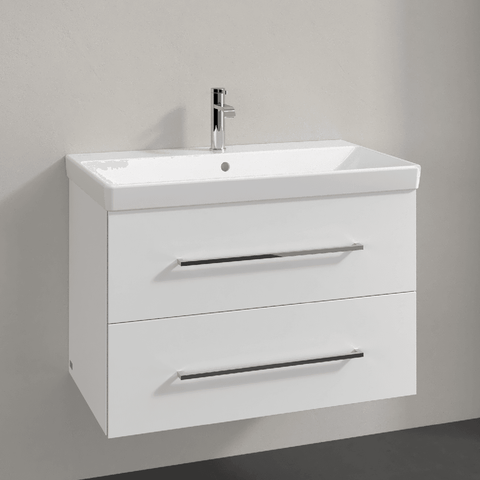 Villeroy & Boch Avento Crystal White 800mm Wall Hung Vanity Unit & Basin