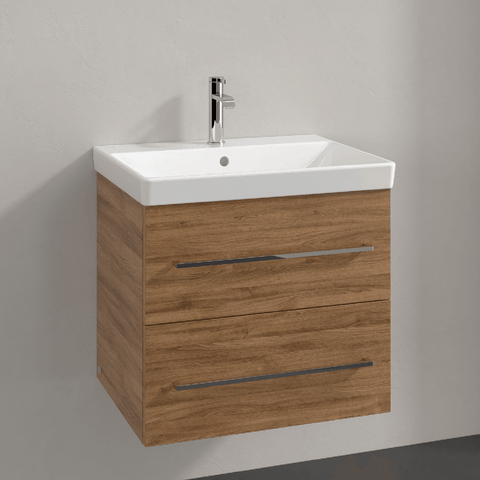Villeroy & Boch Avento Oak Kansas 600mm Wall Hung Vanity Unit & Basin
