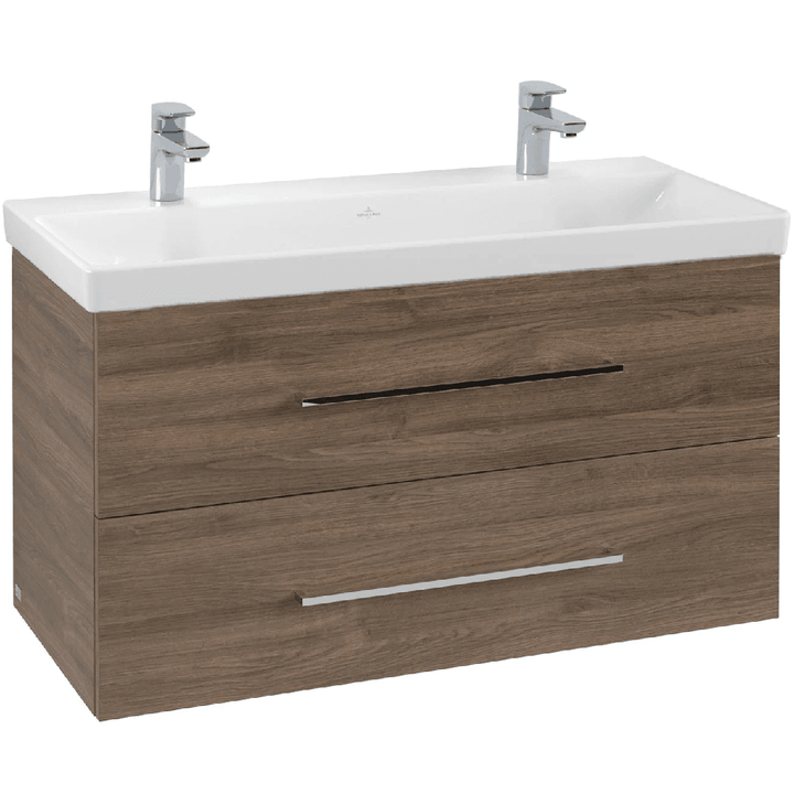 villeroy--boch-avento-arizona-oak-1000mm-wall-hung-vanity-unit--2-tap-hole-basin-