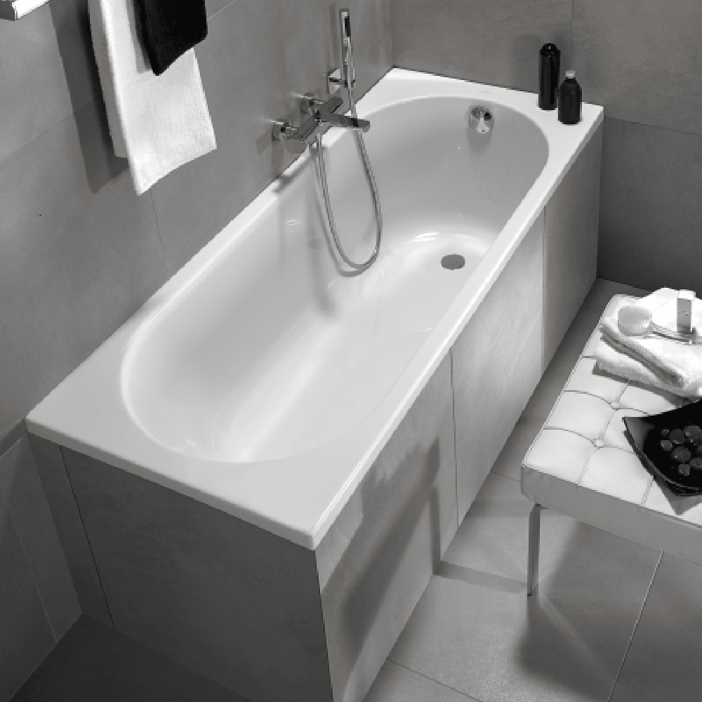 Villeroy & Boch O.novo Solo Alpin Rectangular Bath & Leg Set 1600x700mm