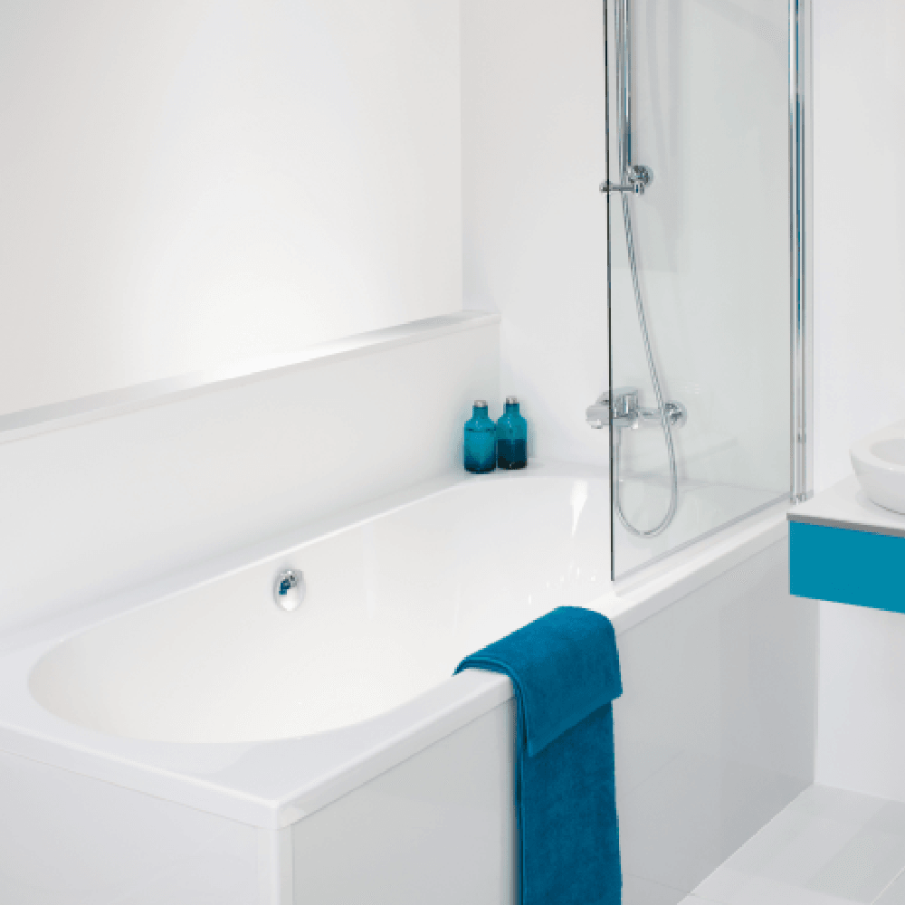 Villeroy & Boch O.novo Solo Alpin Rectangular Bath & Leg Set 1600x700mm