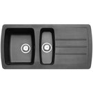 Double bowl granite kitchen sink with drainer