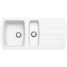Double bowl stainless steel inset kitchen sink