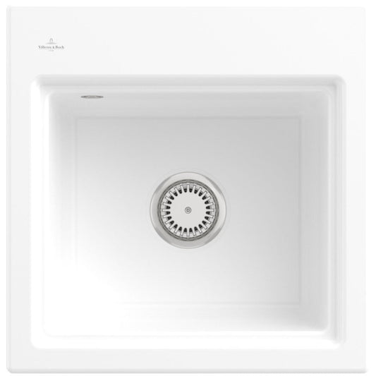 White granite undermount kitchen sink single bowl