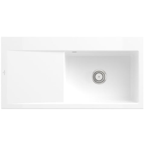 Villeroy & Boch Subway Style 60 Flat 1.0 Bowl Ceramic Kitchen Sink LHD - No Waste