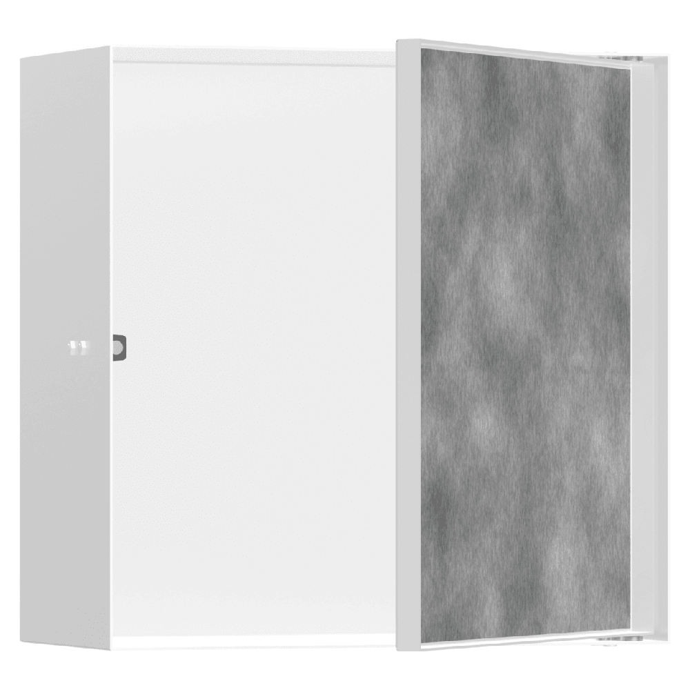 Hansgrohe XtraStoris Rock 300x300x140mm Wall Niche with Tileable Door