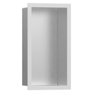 hansgrohe-xtrastoris-individual-300150100-brushed-stainless-steel-wall-niche-with-matt-white-frame-