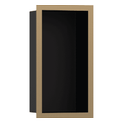 hansgrohe-xtrastoris-individual-300150100-matt-black-wall-niche-with-brushed-bronze-frame-