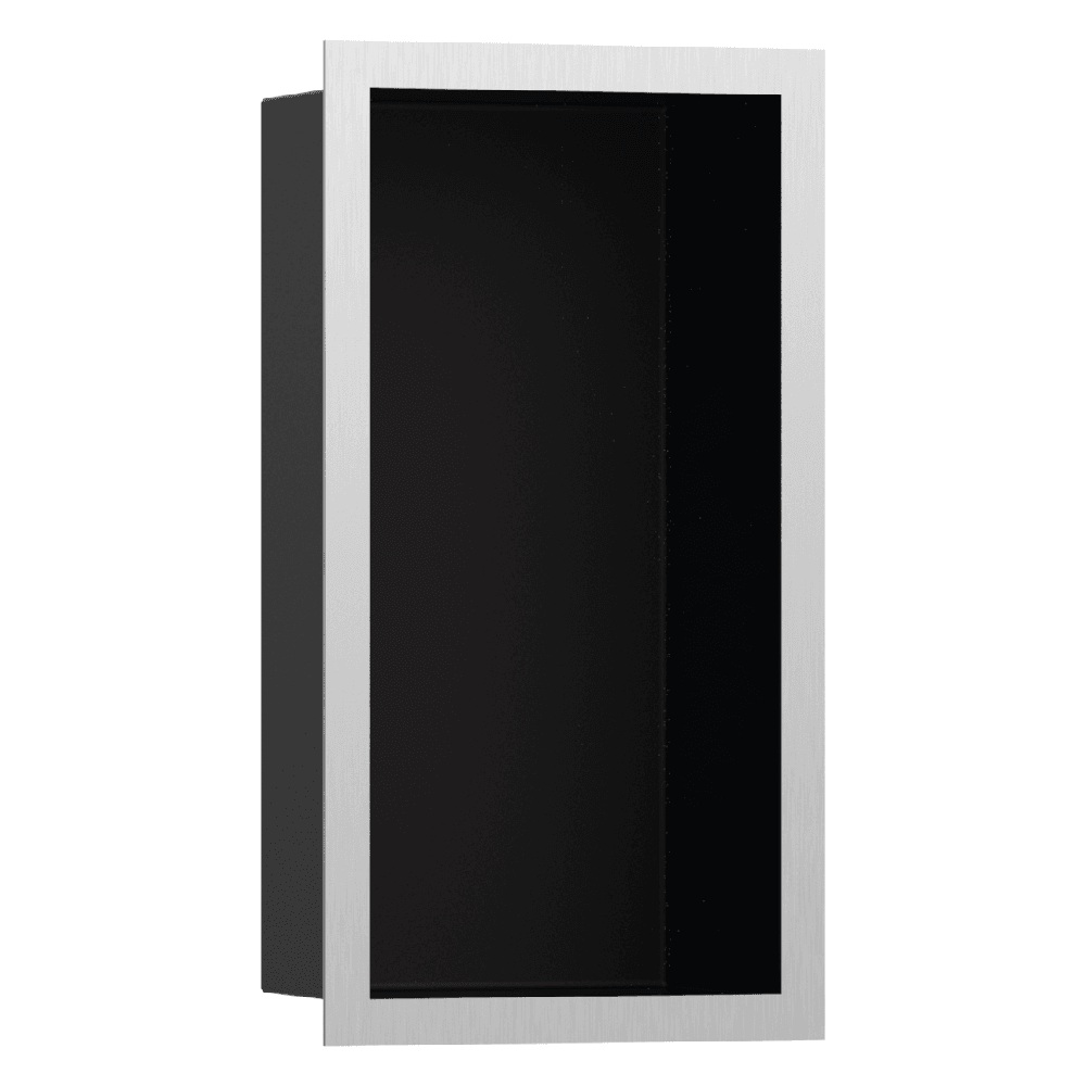 Hansgrohe XtraStoris Individual 300x150x100 Matt Black Wall Niche with Design Frame