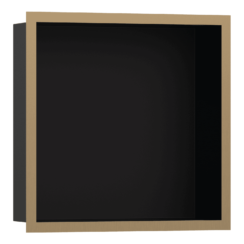 Hansgrohe XtraStoris Individual 300x300x100mm Matt Black Wall Niche with Design Frame
