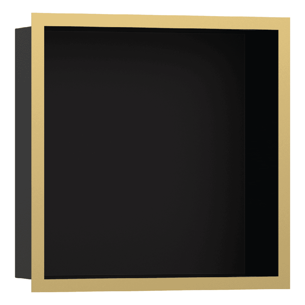Hansgrohe XtraStoris Individual 300x300x100mm Matt Black Wall Niche with Design Frame