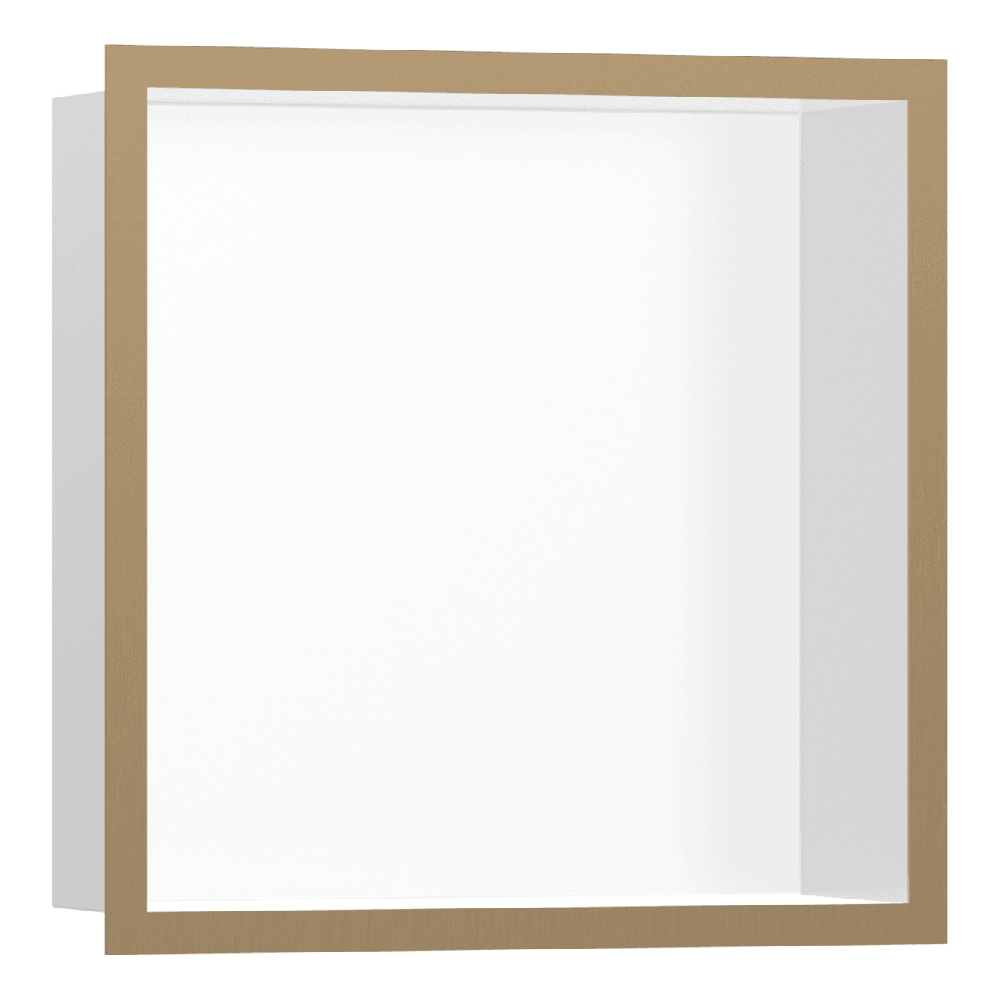 Hansgrohe XtraStoris Individual 300/300/100 Matt White Wall Niche with Frame