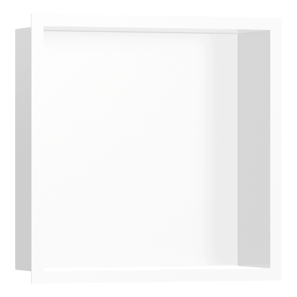 Hansgrohe XtraStoris Individual 300/300/100 Matt White Wall Niche with Frame