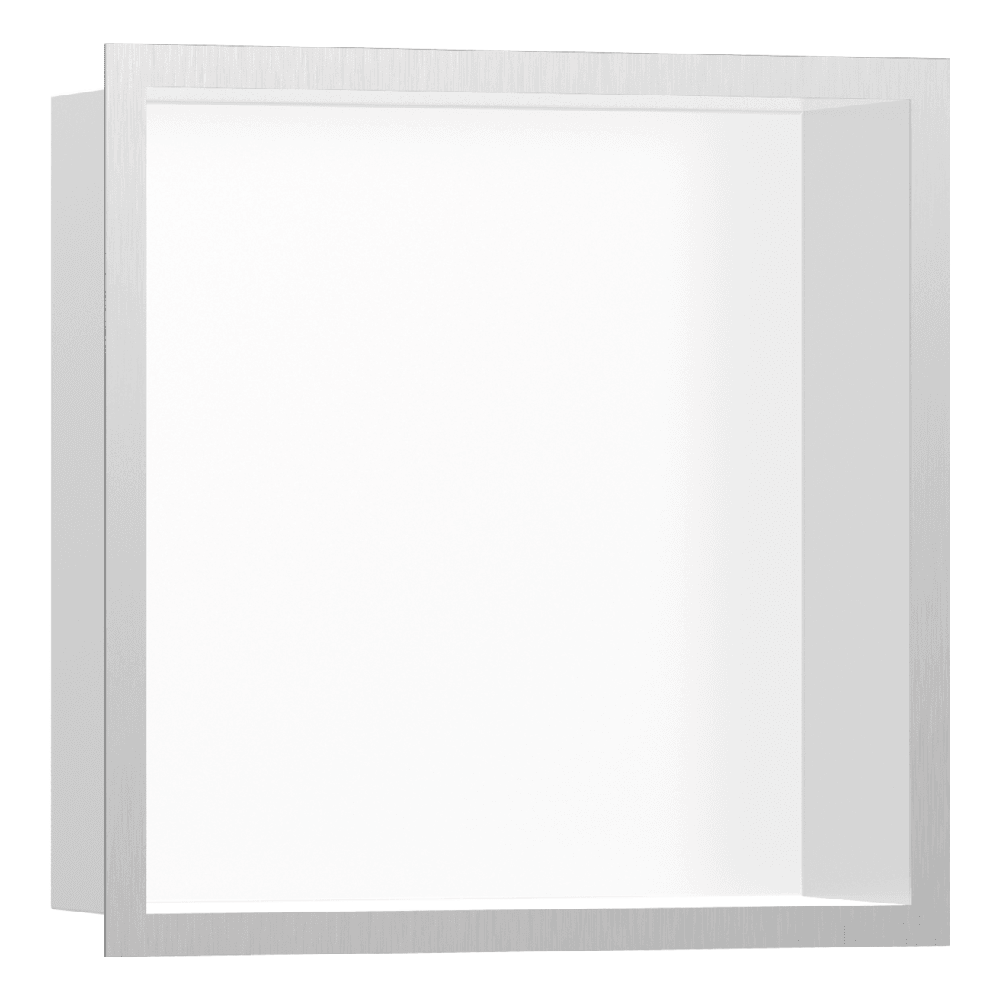 Hansgrohe XtraStoris Individual 300/300/100 Matt White Wall Niche with Frame