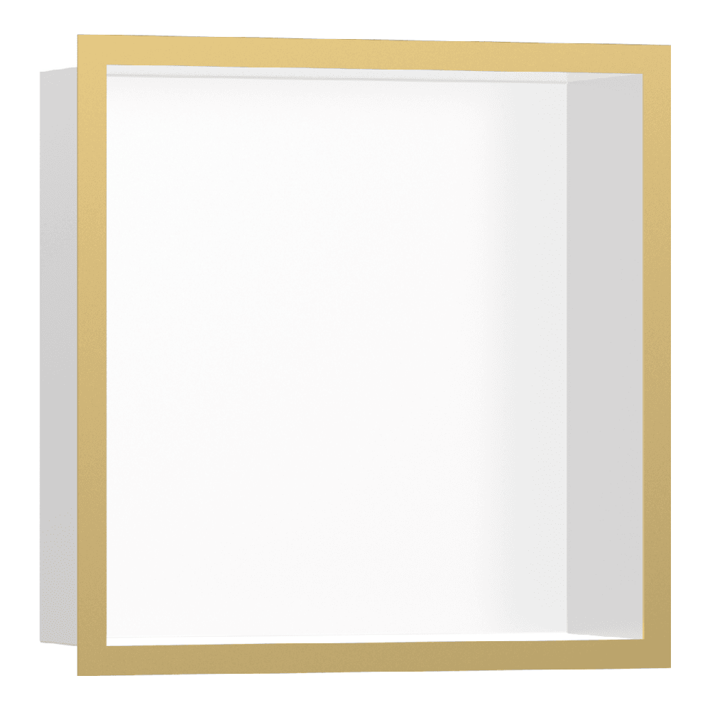 Hansgrohe XtraStoris Individual 300/300/100 Matt White Wall Niche with Frame