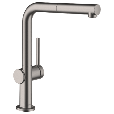 Hansgrohe Talis M54 270 1 Jet Brushed Black Chrome Pullout L Spout Kitchen Mixer Tap with sBox