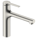 hansgrohe-zesis-m33-160-stainless-steel-single-lever-pull-out-kitchen-mixer-tap-