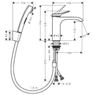 hansgrohe-vivenis-110-coolstart-single-lever-basin-mixer-tap-with-bidette-hand-shower--1600-hose-
