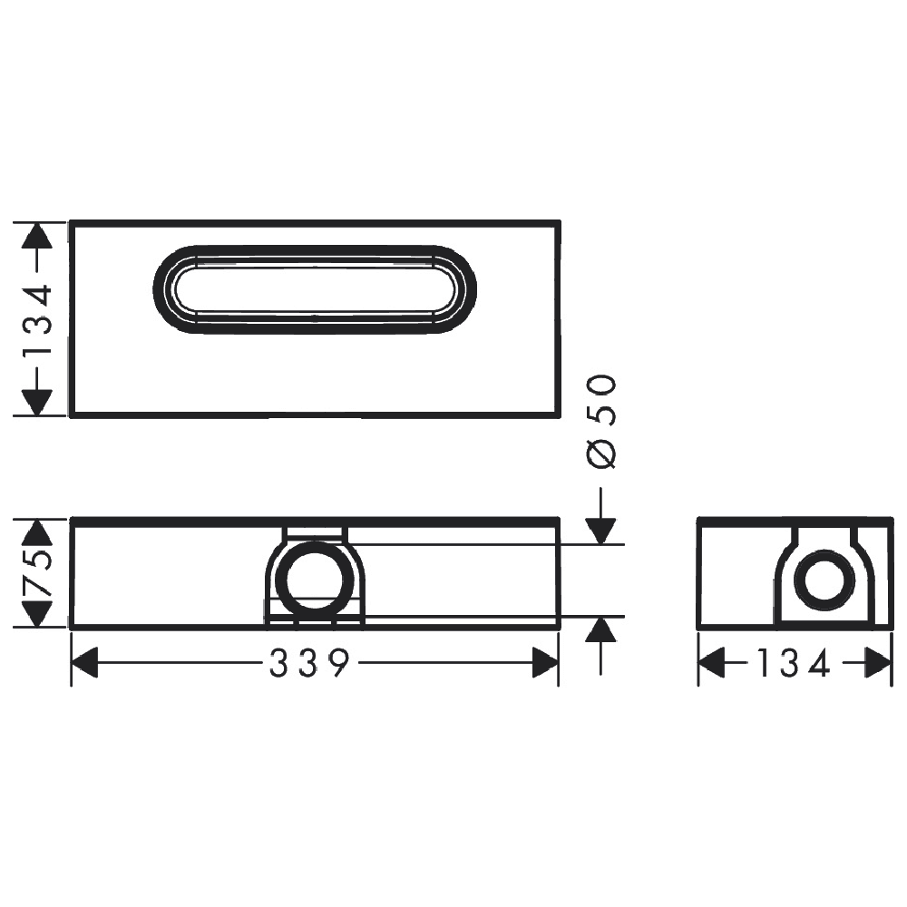 Hansgrohe uBox Universal Base Set For Standard Installation Finish Sets