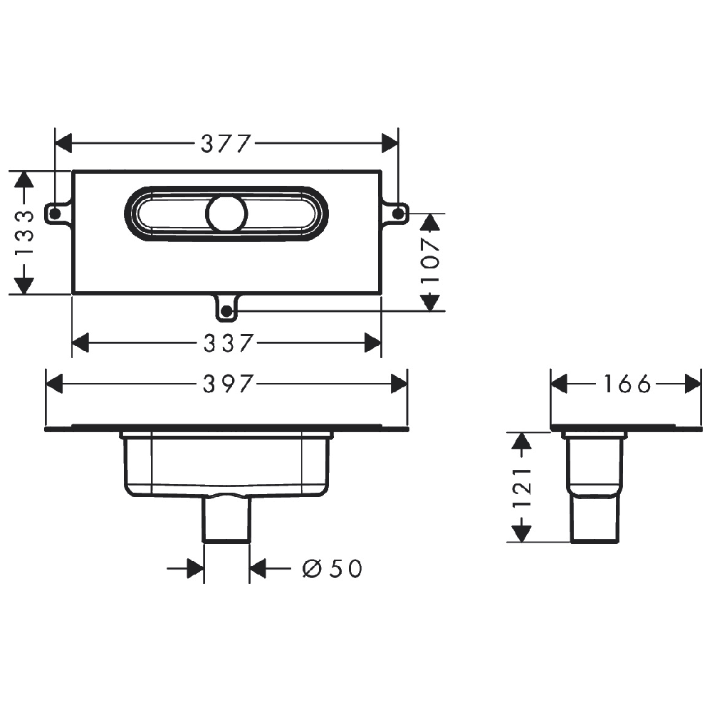 Hansgrohe uBox Universal Base Set For Vertical Installation Finish Sets