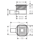 hansgrohe-raindrain-point-100100-brushed-stainless-steel-complete-point-drain-set-