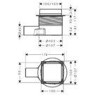 hansgrohe-raindrain-point-100100-matt-black--stainless-steel-complete-point-drain-set-