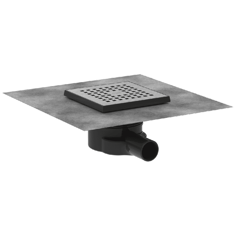 Hansgrohe RainDrain Point 150/150 Brushed Stainless Steel Complete Point Drain Set