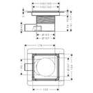 hansgrohe-raindrain-brilliance-150150-matt-black--stainless-steel-complete-point-drain-set-