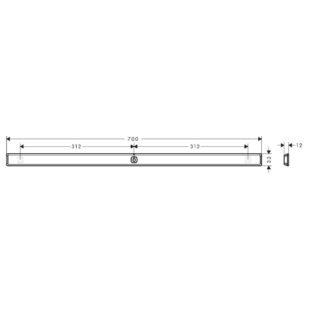 Hansgrohe WallStoris 700mm Wall Bar