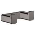 hansgrohe-addstoris-brushed-black-chrome-wall-mounted-double-towel-hook-