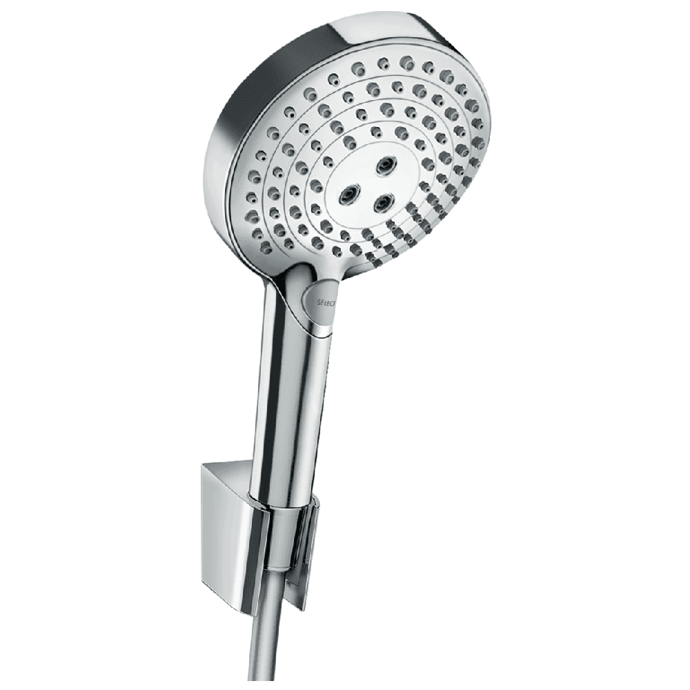 Hansgrohe Raindance Select S 120 3 Jet Chrome 1250 Hand Shower Set PowderRain