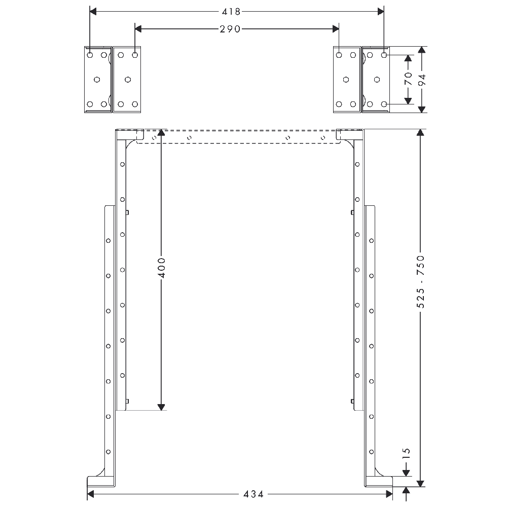 Hansgrohe sBox Mounting Angle Set For Installation Plate For Tile Mounted Installation
