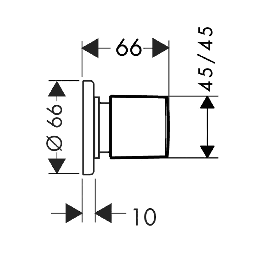 Hansgrohe Metris Shut-Off Valve E For Concealed Installation