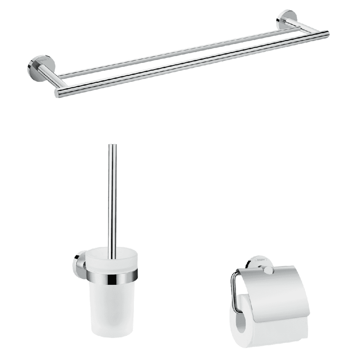 hansgrohe-logis-universal-chrome-wall-mounted-toilet-roll-holder-toilet-brush-holder--towel-rail-set-