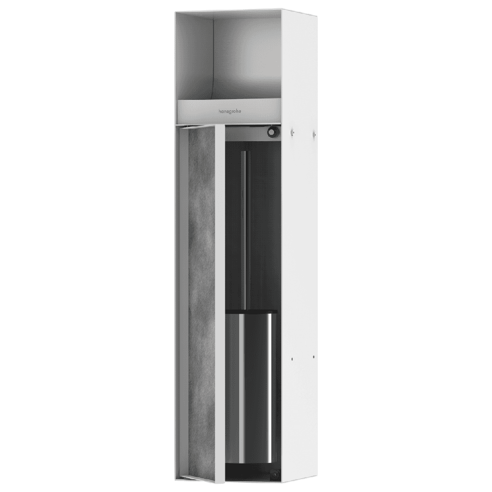 Hansgrohe XtraStoris Rock Recessed Toilet Brush Holder & Toilet Paper Holder Set