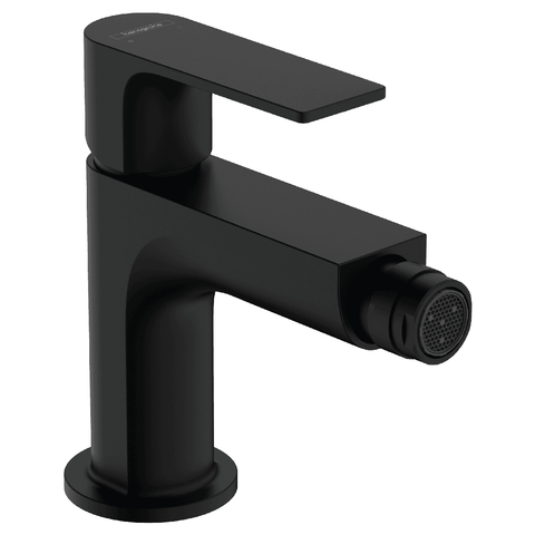 Hansgrohe Rebris E Matt Black Bidet Mixer Tap & Metal Pop-up Waste